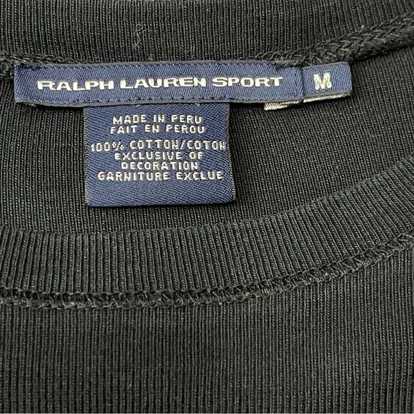 Ralph Lauren Sport Polo logo-embroidered Cotton Long Sleeve Top Size Medium - Picture 6 of 7